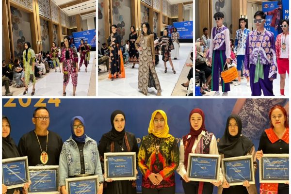 Kadispar Prov. Kaltim, memberikan sambutan sekaligus membuka kegiatan Noesantara Fashion Fusion Nopember 2024